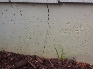 typical shrinkage foundation crack