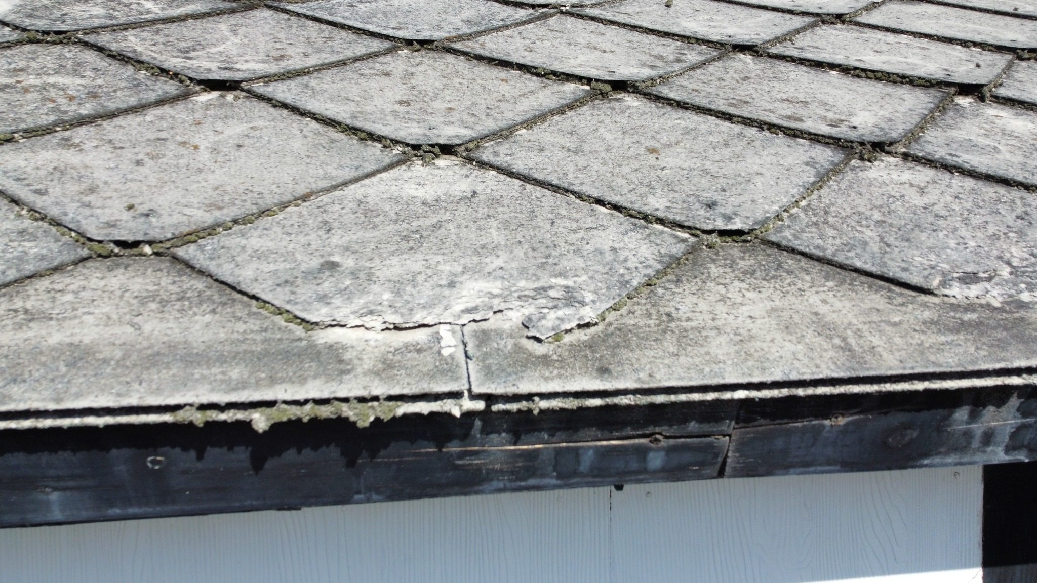 asbestos roofing has a fibrous look