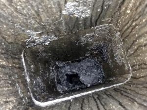 example of heavy creosote builup in chimney