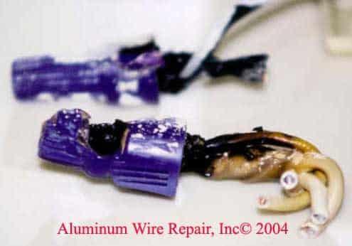 purple wire nuts are not approved for aluminum wiring