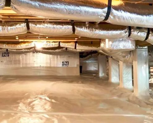 this crawlspace encapsulation example prevents mold in your crawl space